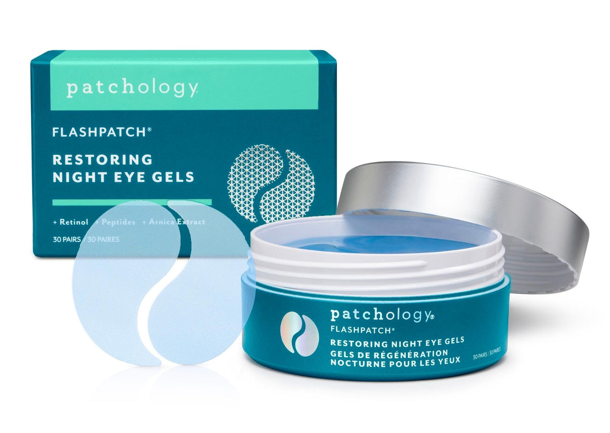 Patchology FlashPatch Restoring Night Eye Patches in package for quick refresh