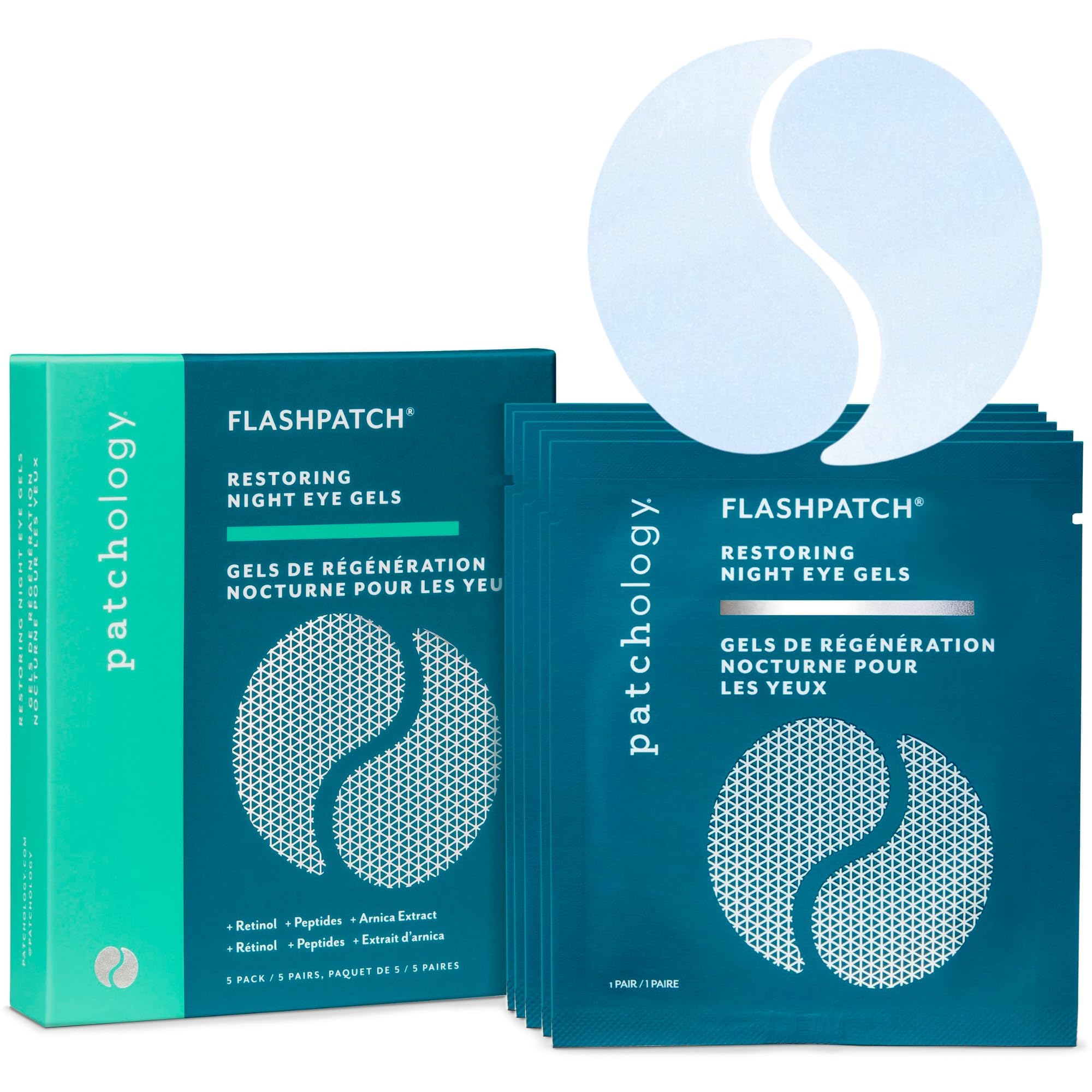 Patchology parches ojos restauradores nocturnos en hidrogel para una mirada más fresca.