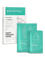 Patchology PoshPeel Pedi Cure: mascarilla exfoliante para pies para suavizar la piel áspera