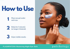 Patchology FlashPatch under-eye patch with retinol and peptides before bed