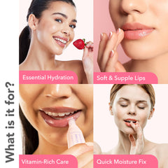 Patchology Rosé Lip Sleeping Mask close-up texture showing creamy gel formula.