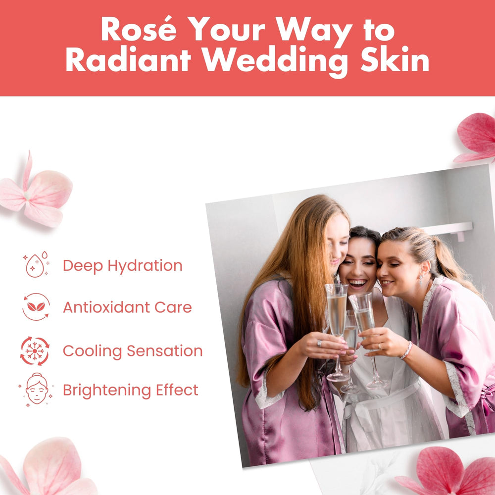 Patchology Serve Chilled Rosé sheet mask being applied for cooling comfort.