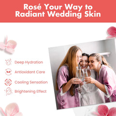 Patchology Serve Chilled Rosé sheet mask being applied for cooling comfort.