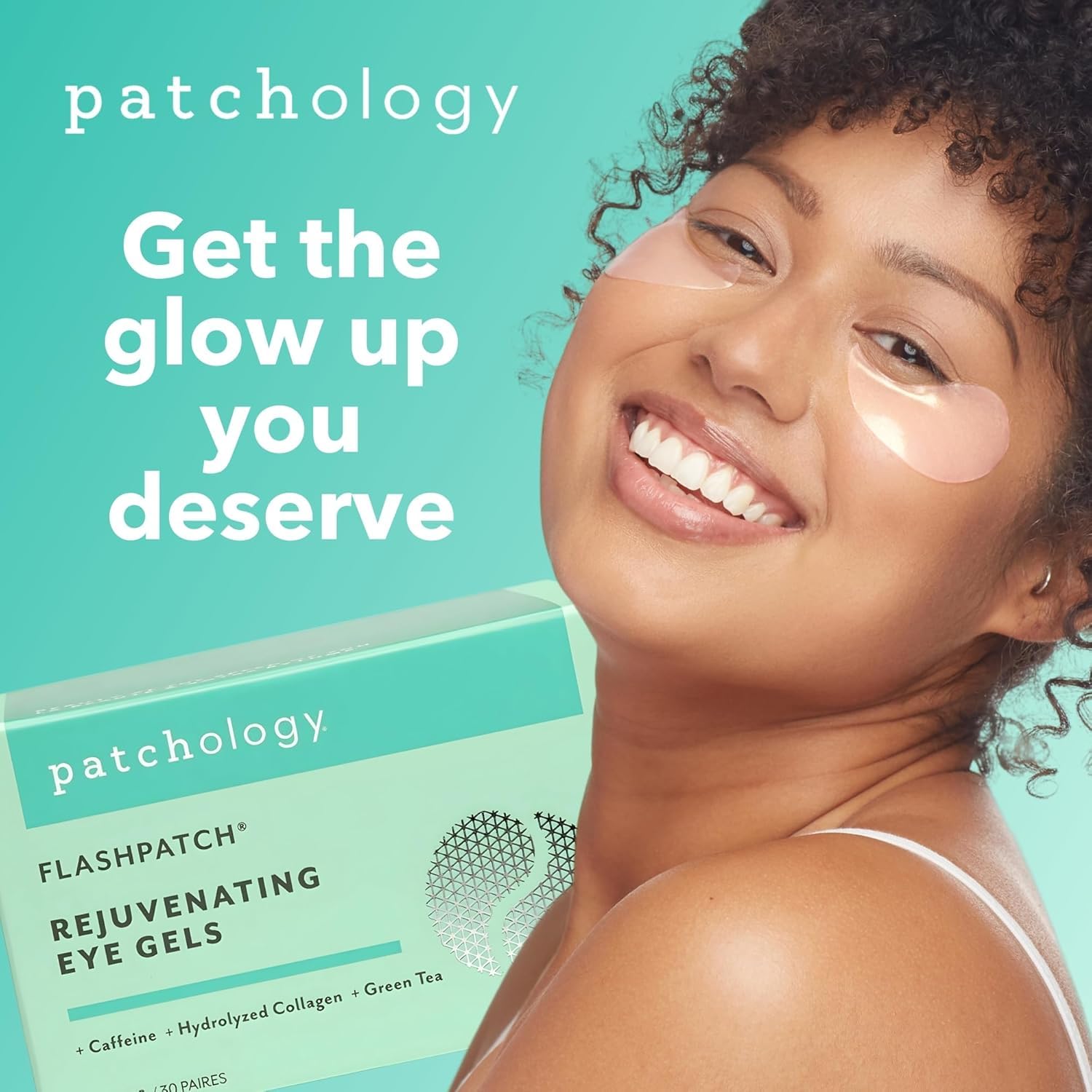 Patchology under-eye gels applied on clean skin deliver cooling relief.