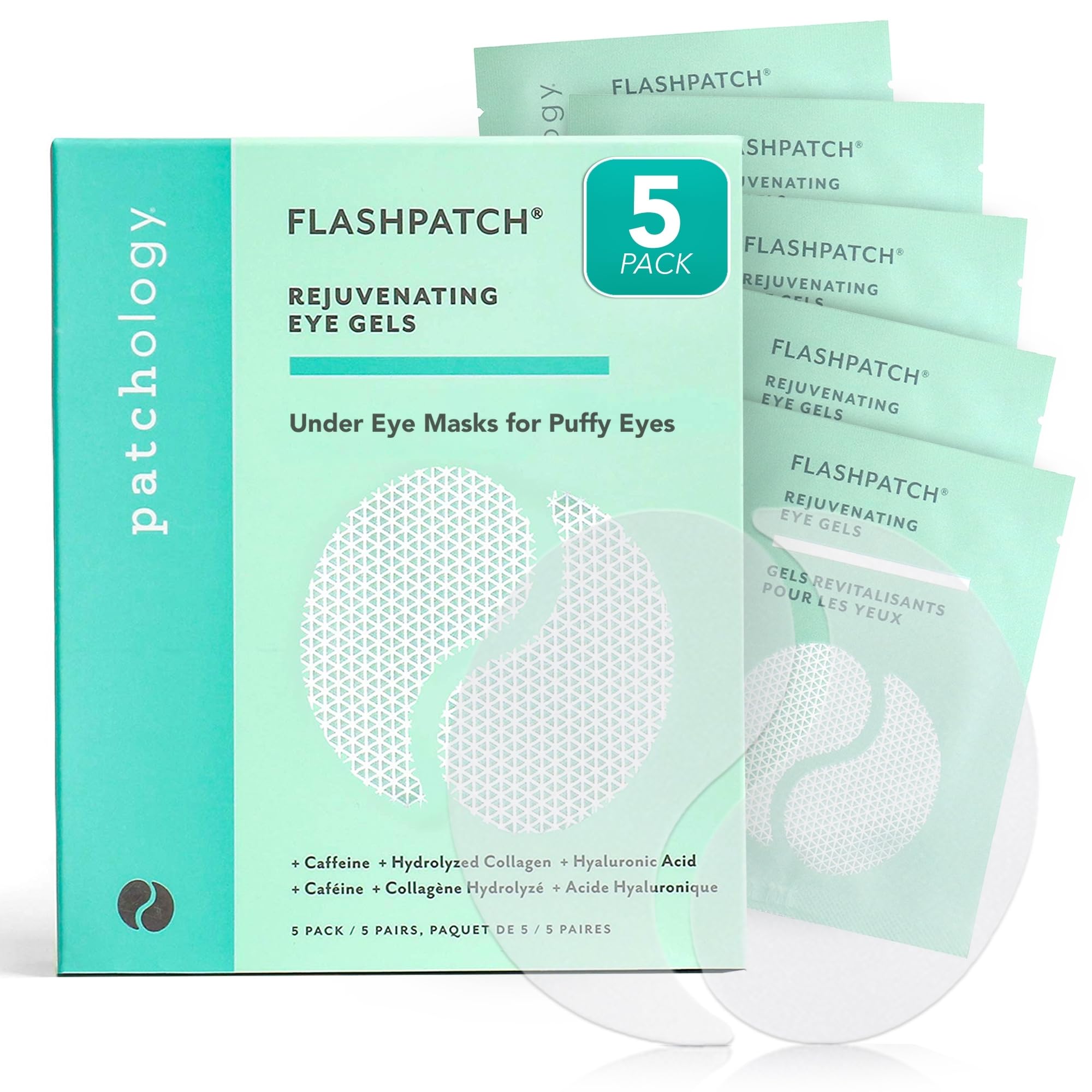 Patchology caffeine-collagen gel patches refresh tired eyes after travel