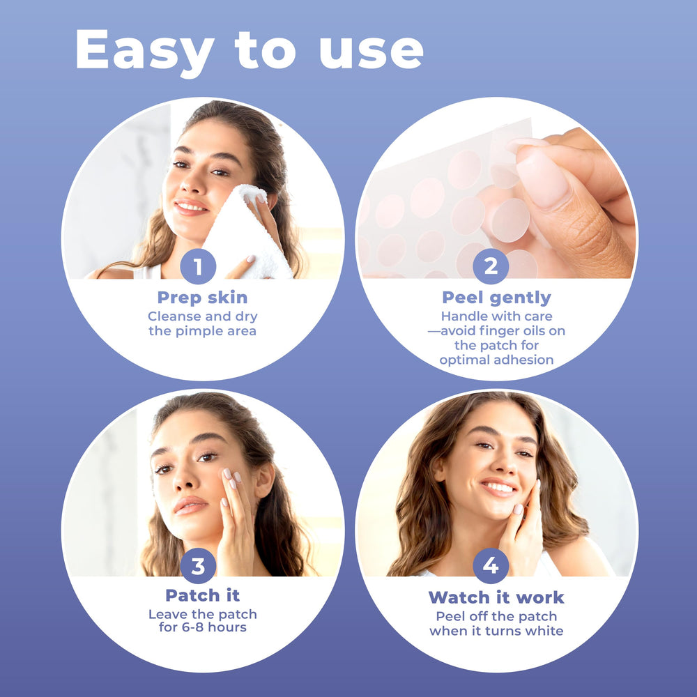 Instrucciones de uso PatchRx en piel, aplicación sencilla.