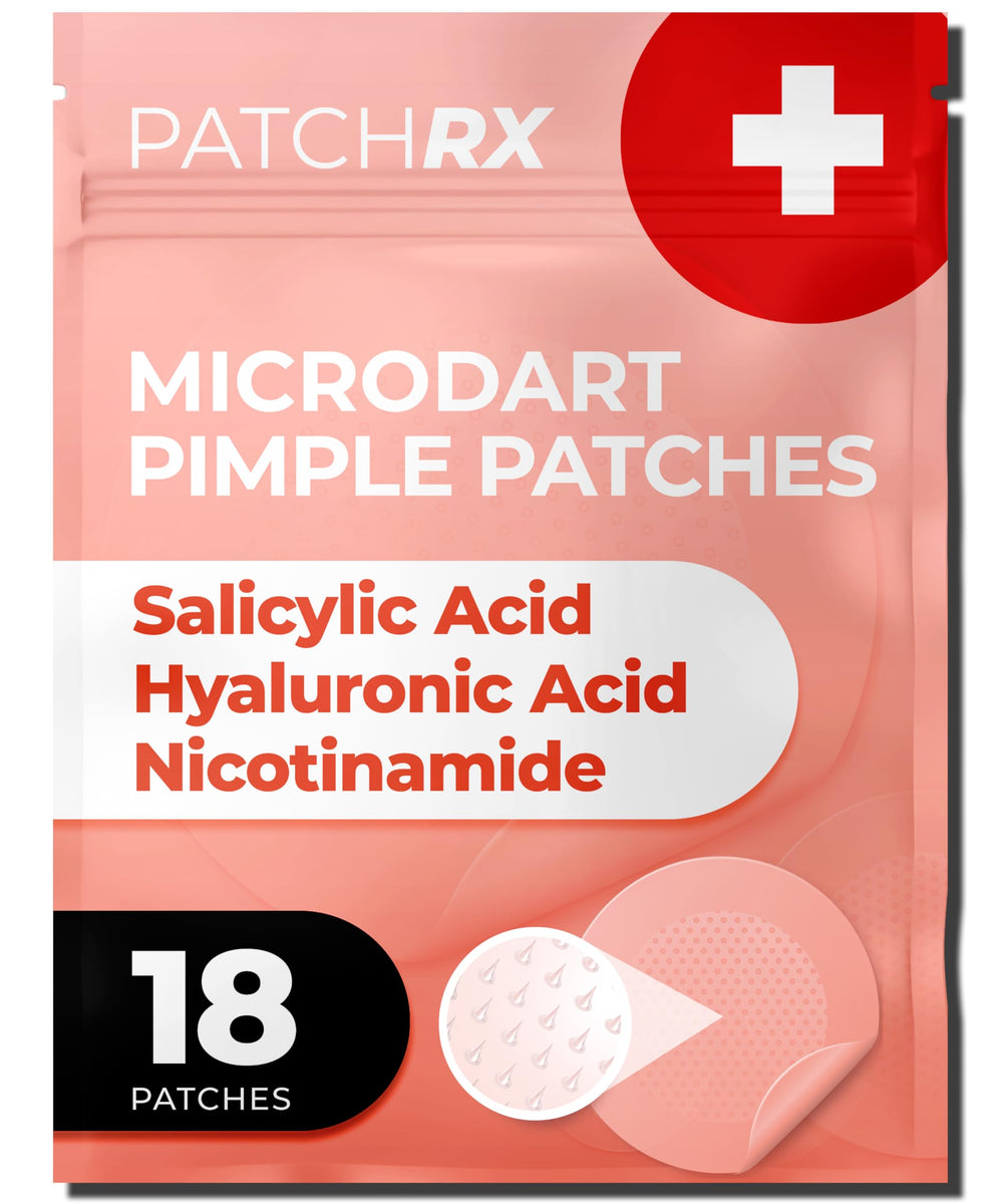 PatchRx parche microagujas granos en caja, protege la piel y facilita la recuperación.