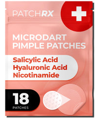 PatchRx parche microagujas granos en caja, protege la piel y facilita la recuperación.