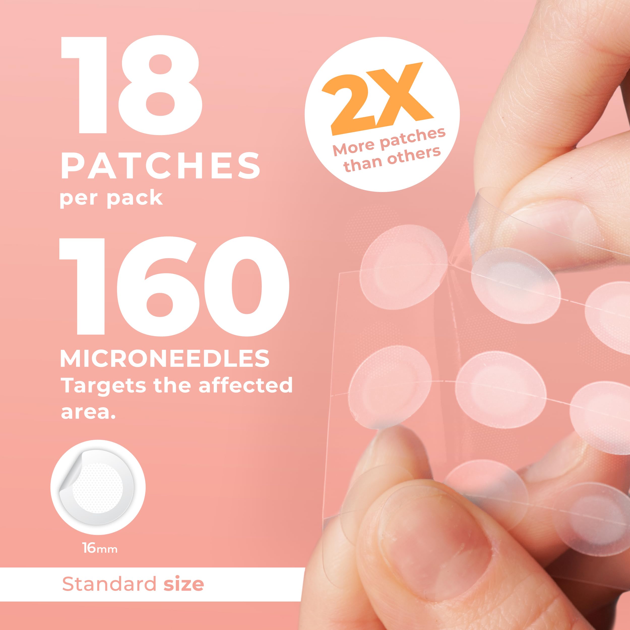 PatchRx parche microagujas uso día y noche, ideal para momentos de brote.