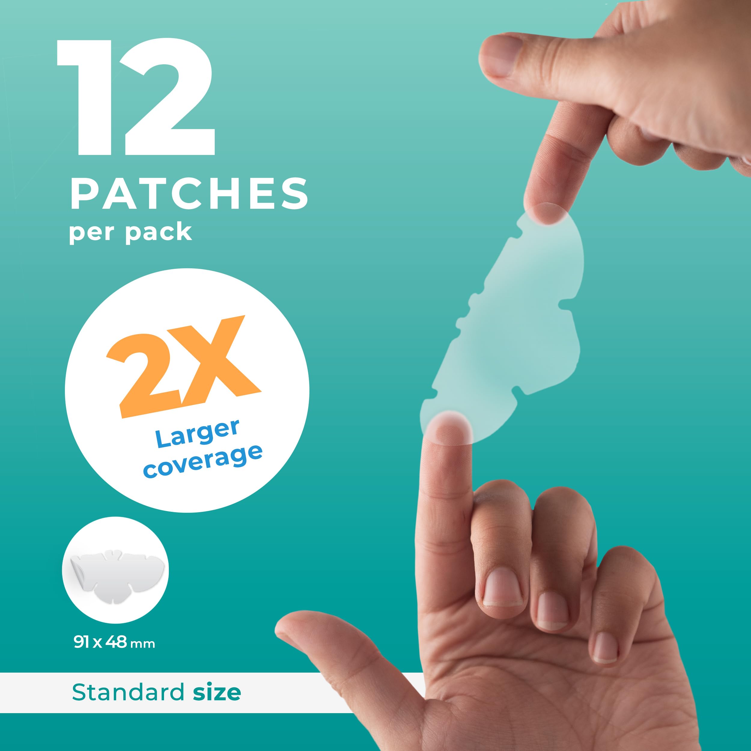PatchRx parche nariz aplicación: se coloca en piel limpia para protección y recuperación.