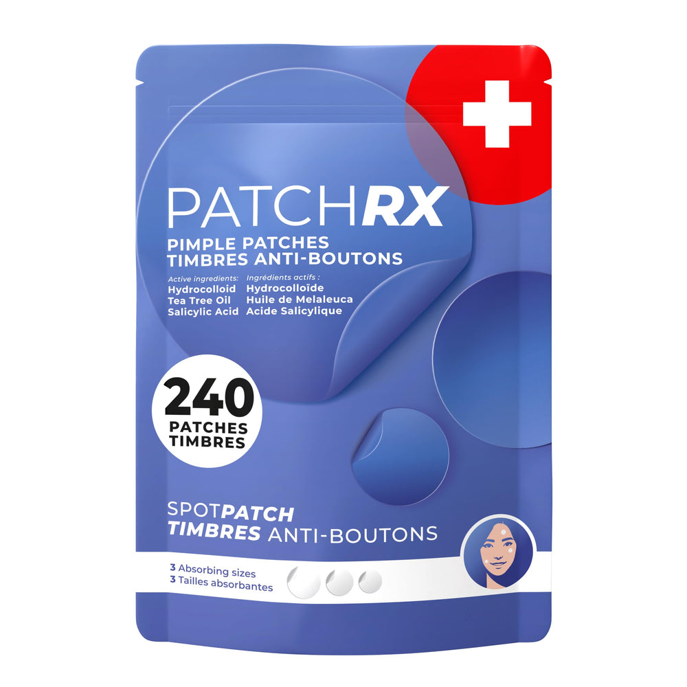 Parche PatchRx ultradelgado y discreto sobre la piel.