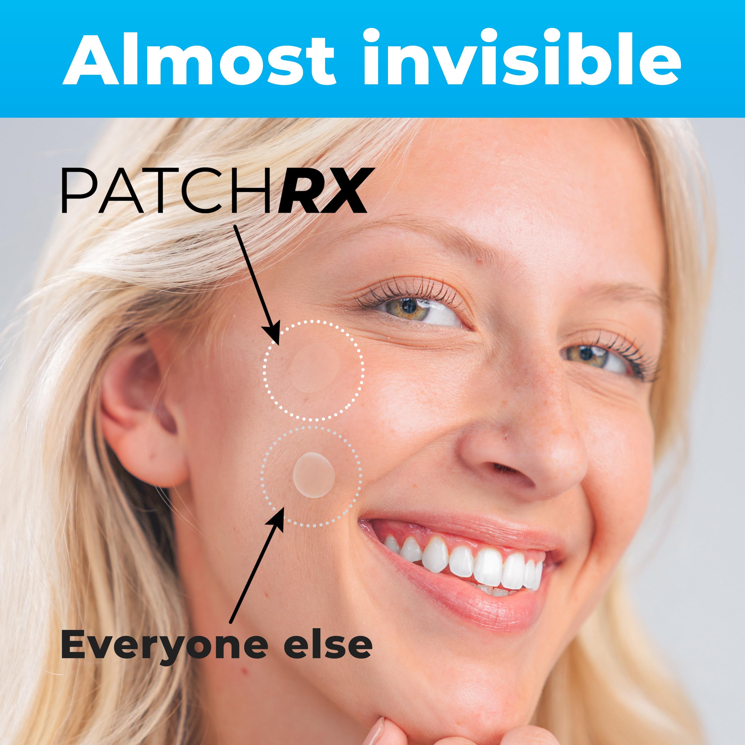 PatchRx parches hidrocoloides con arbol de te, protegen la zona afectada de irritación.