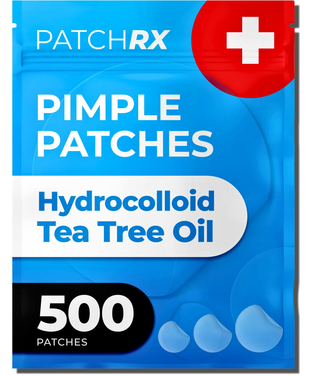 PatchRx pimple patch on clean skin absorbs moisture and protects