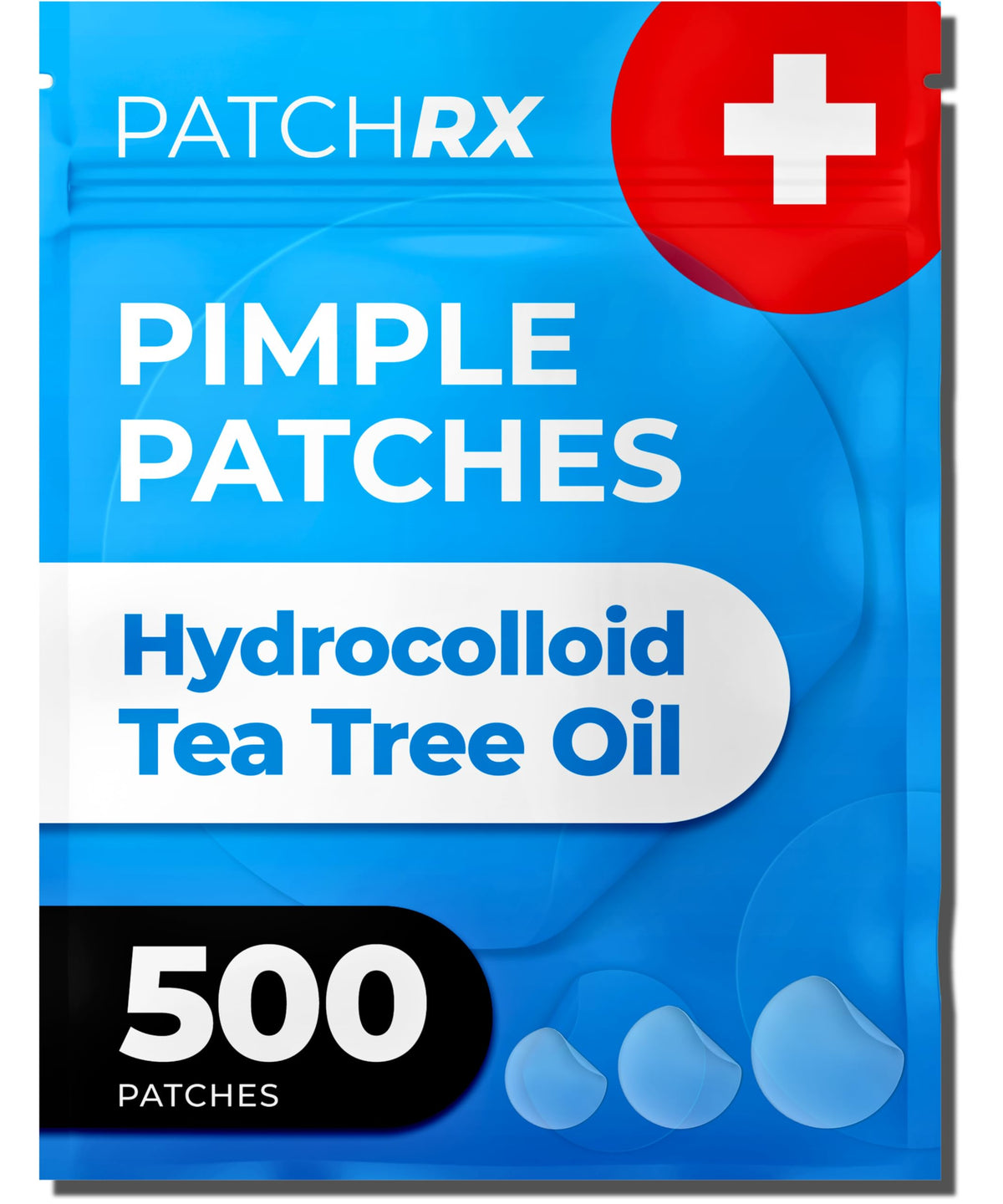 PatchRx pimple patch on clean skin absorbs moisture and protects