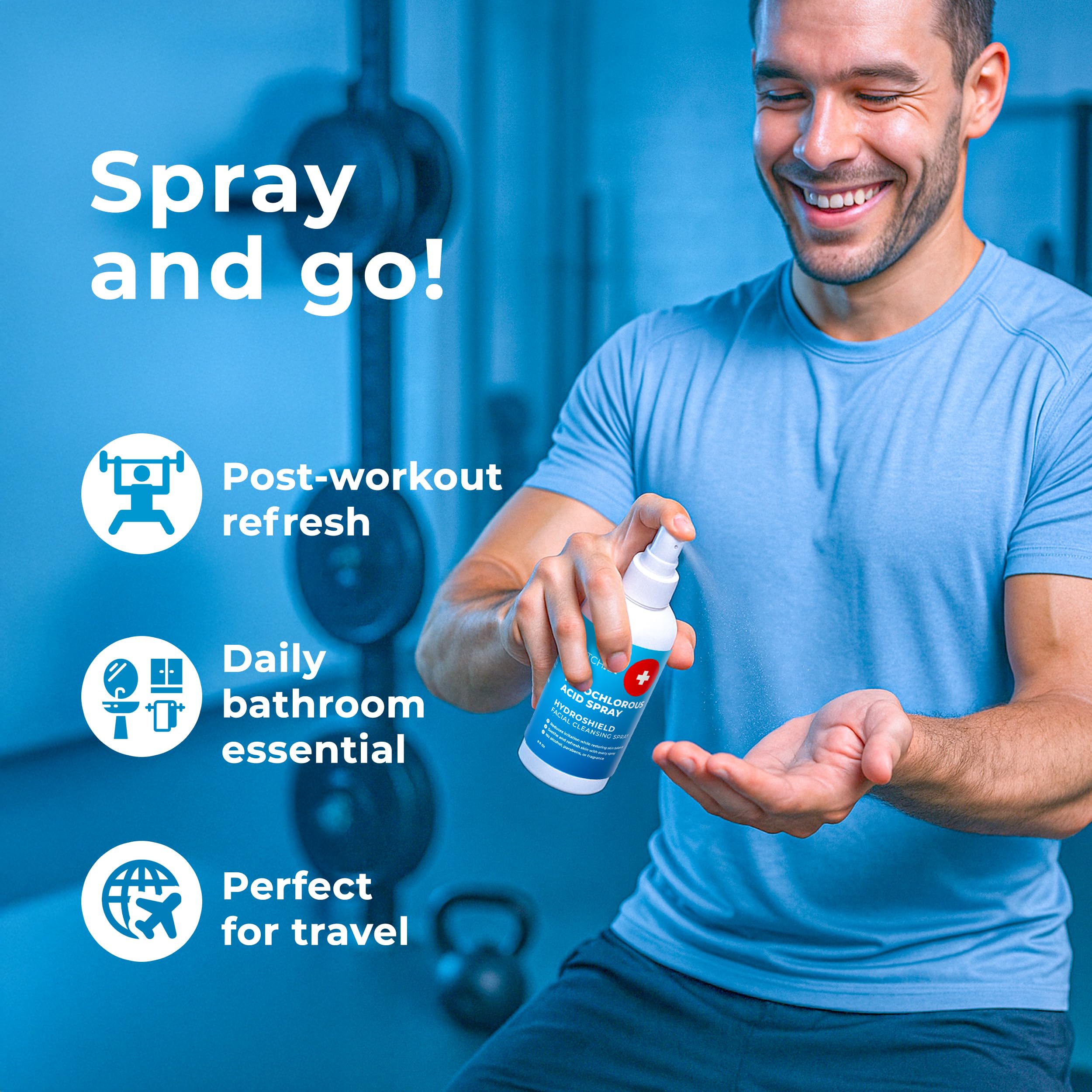 PatchRx Uso Diario Portátil: práctico spray para piel propensa al acné.