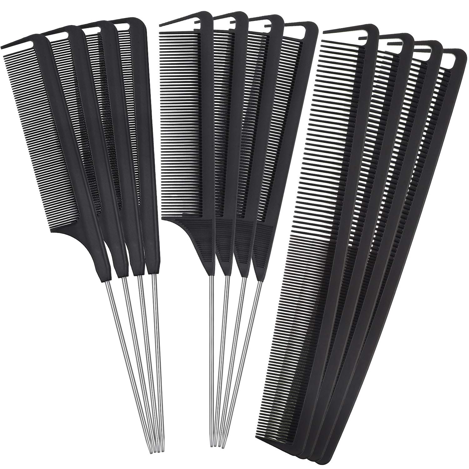 Patelai 12-piece parting combs for braids provide precise sectioning for neat styles.