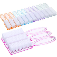 Patelai 15-piece nail brush close-up showing comfortable handle grip for nail cleaning