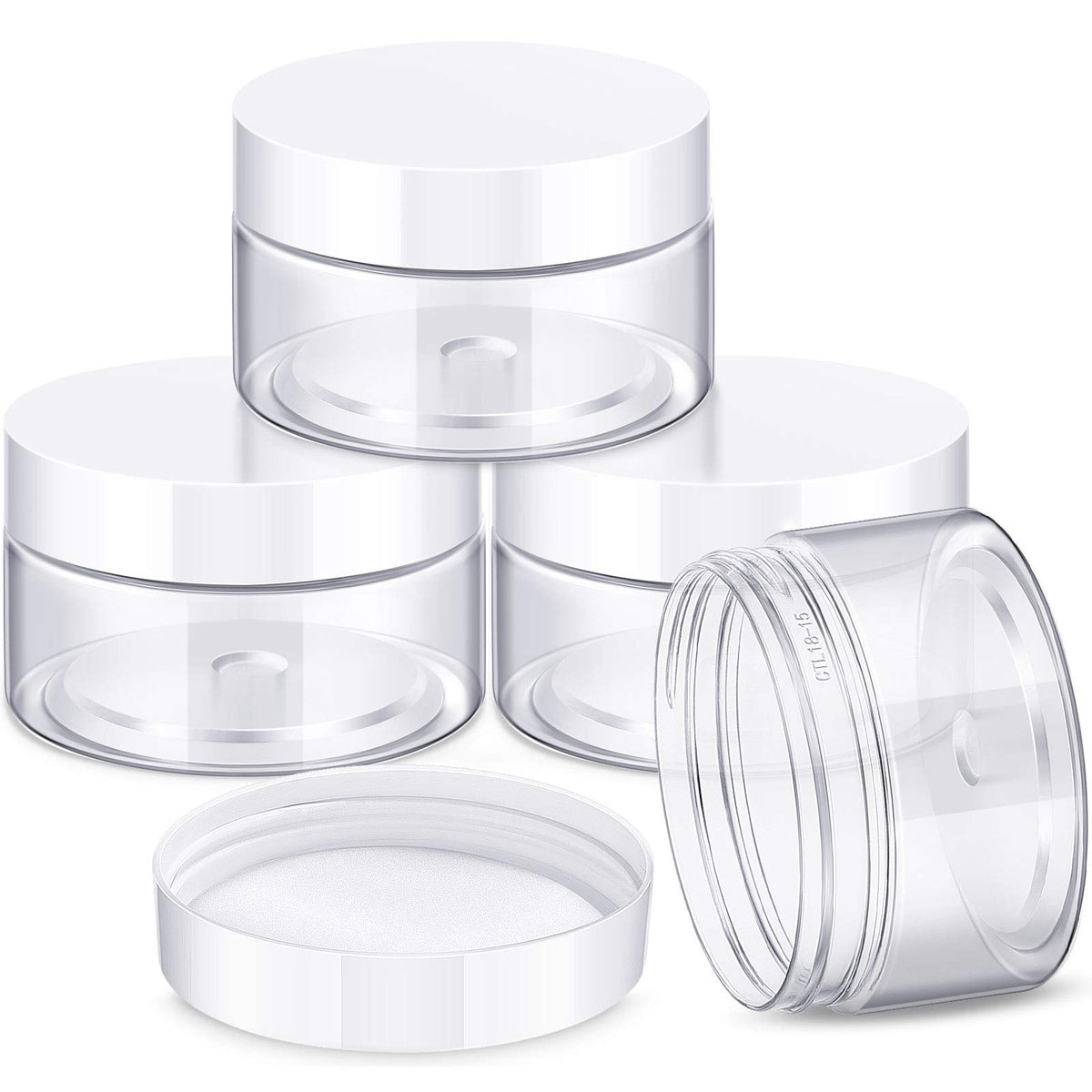 Patelai 4-piece round wide-mouth jars with secure lids for easy filling and transport