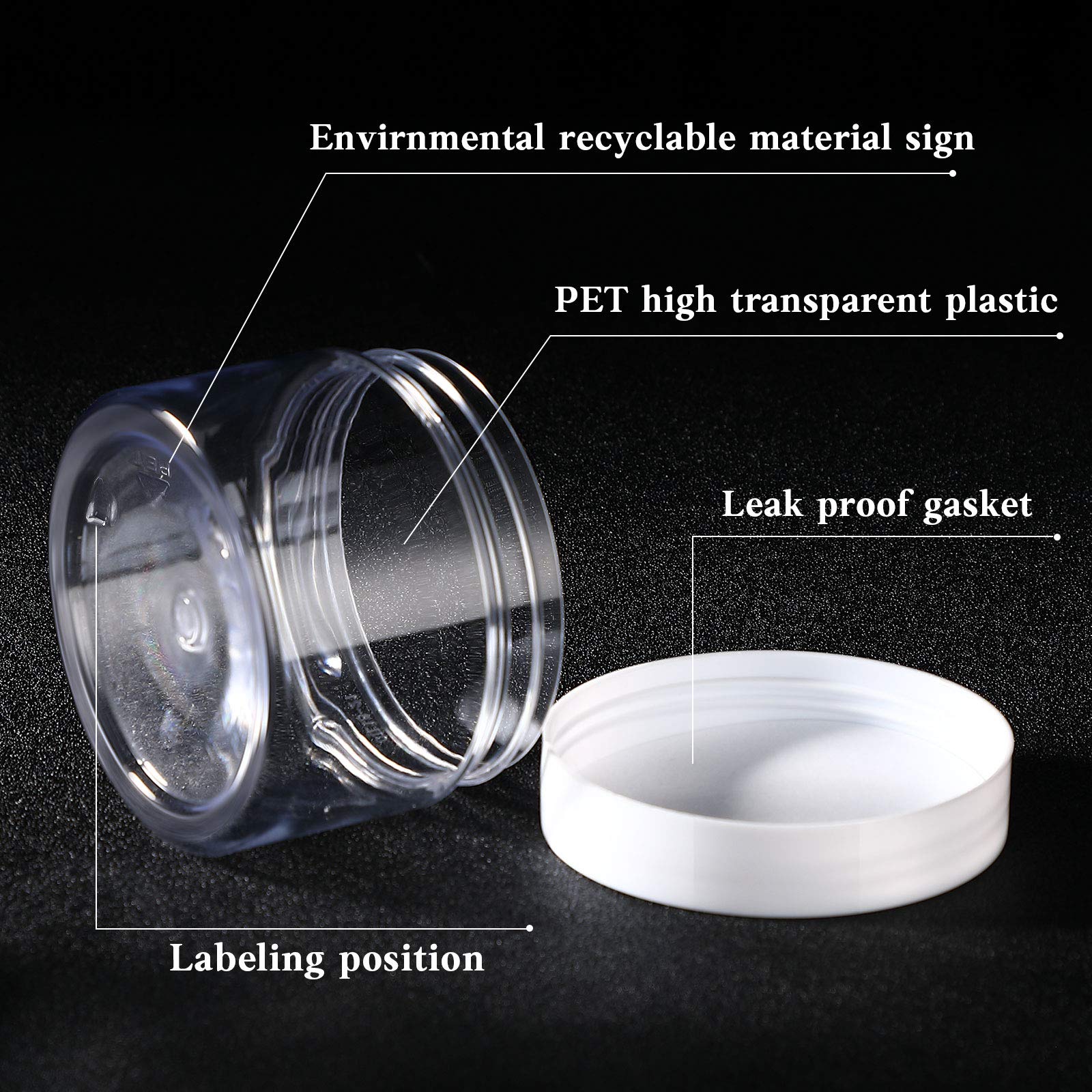 Patelai 6-ounce travel containers made of durable PET plastic for safe on-the-go use.
