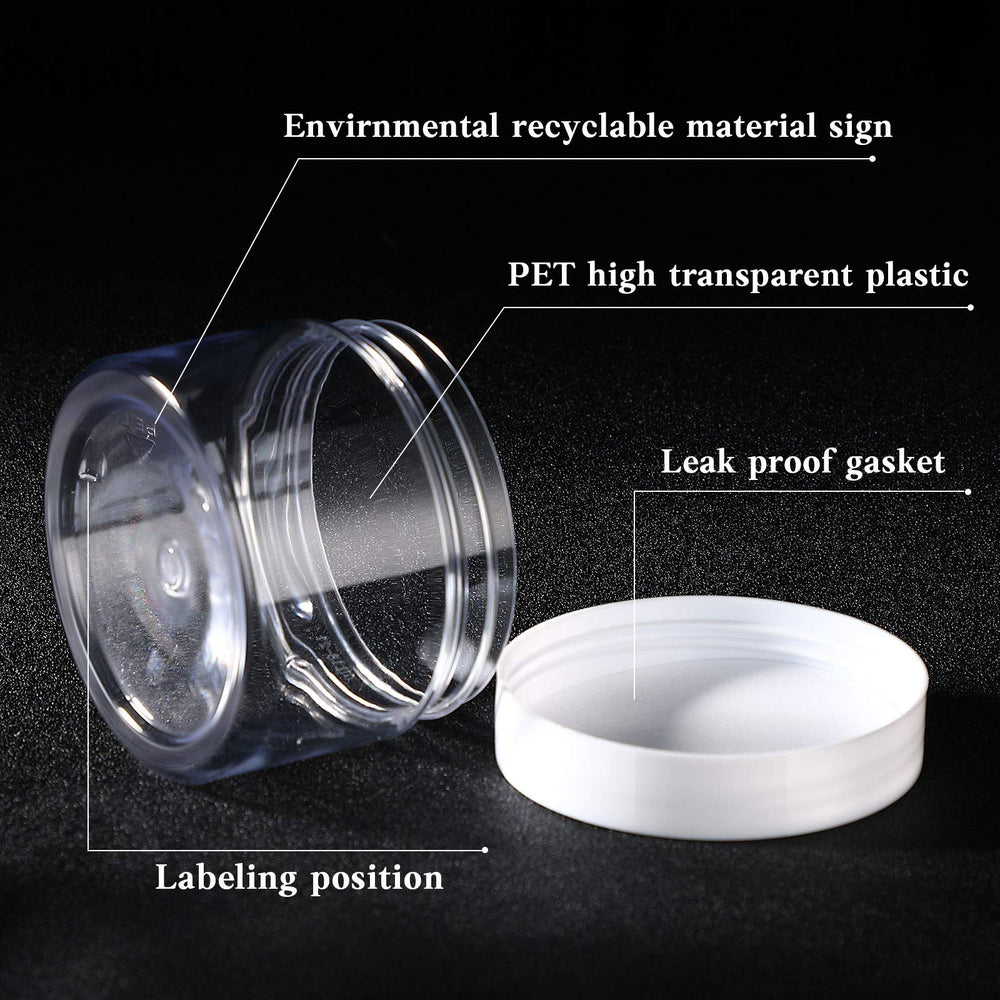 Patelai 6-ounce travel containers made of durable PET plastic for safe on-the-go use.