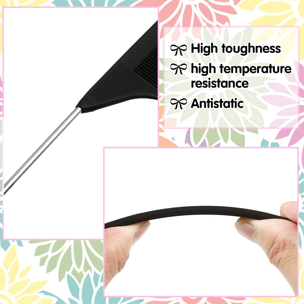 Patelai anti-static, heat-resistant combs glide through hair with minimal snag.