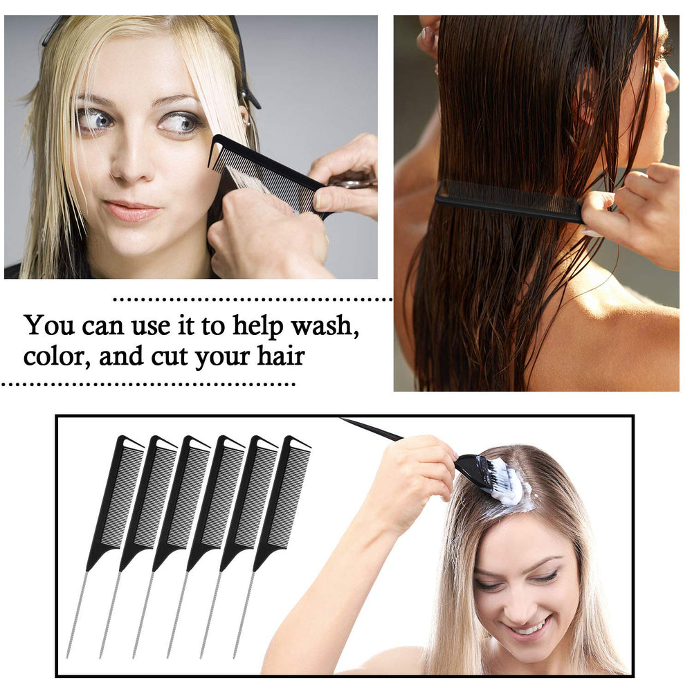 Patelai anti-static teasing comb aids smooth styling results.