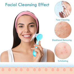 Patelai cleansing brush set blue front view for thorough cleansing