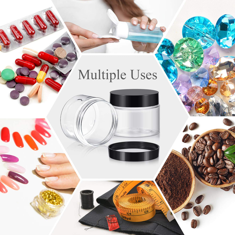 Patelai clear travel containers ideal for quick content identification.