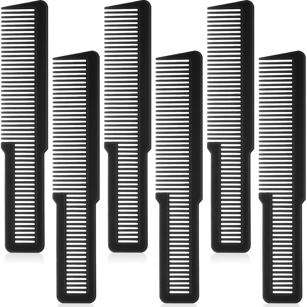 Patelai flat-top black barber comb for precise top cuts.