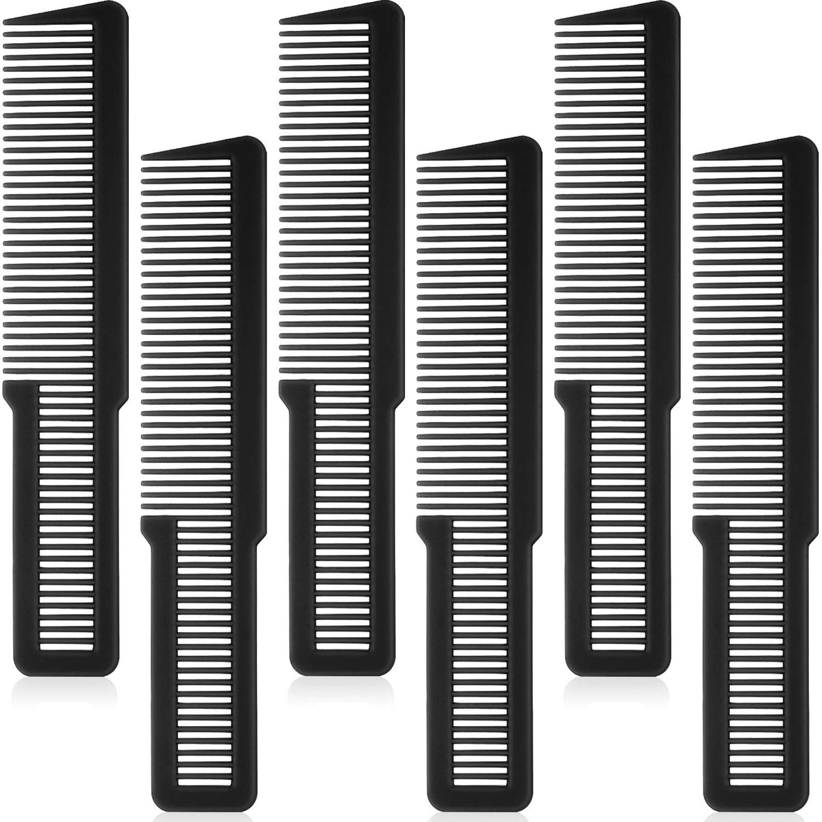 Patelai flat-top black barber comb for precise top cuts.