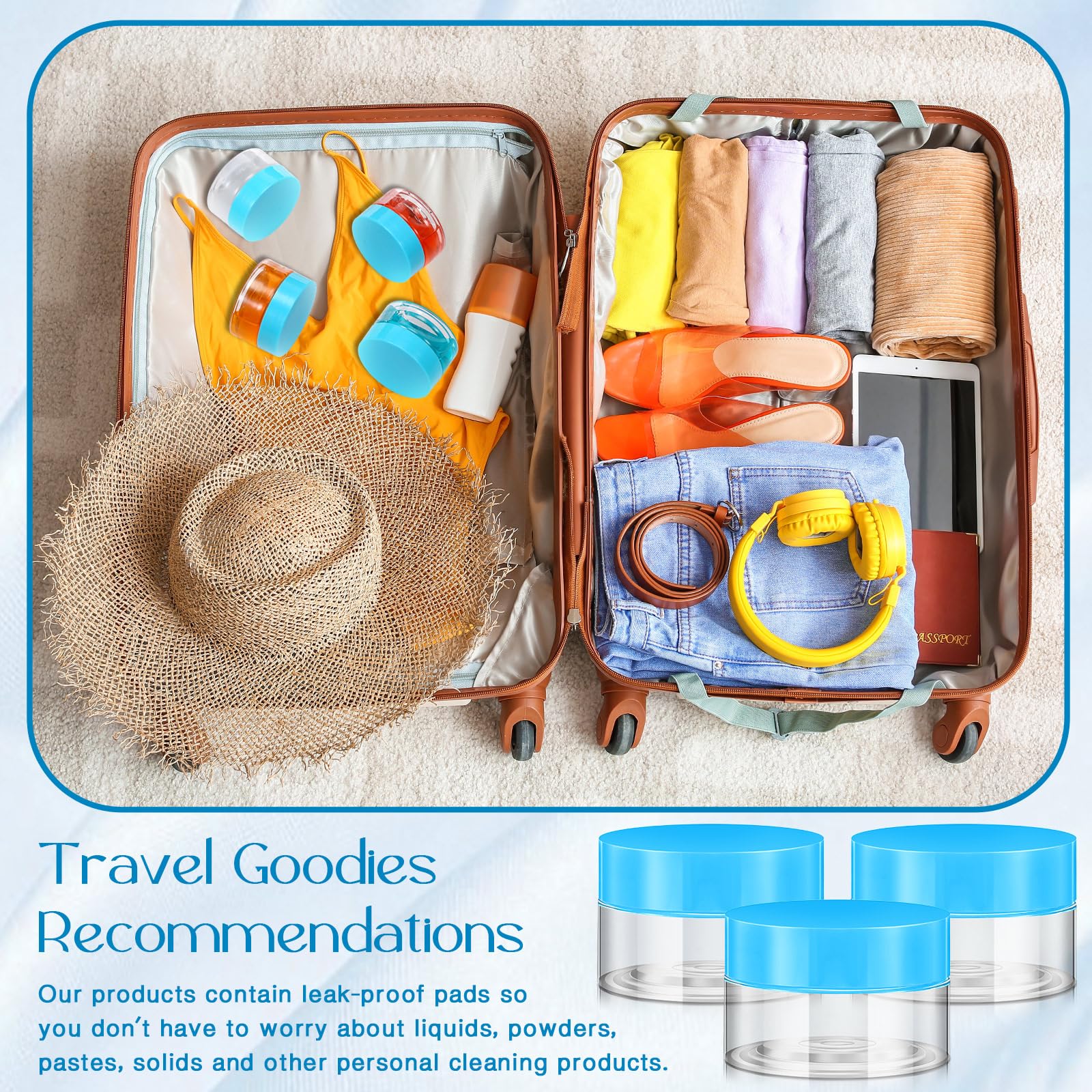 Easy-fill wide-mouth jars by Patelai for quick refills and organization.