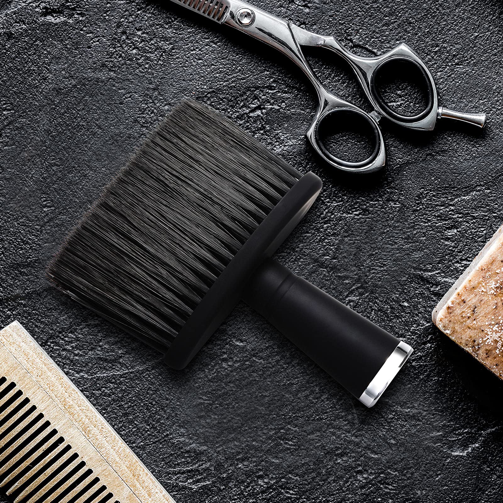 Patelai ergonomic-handle neck duster brush, easy to grip during cleanup.