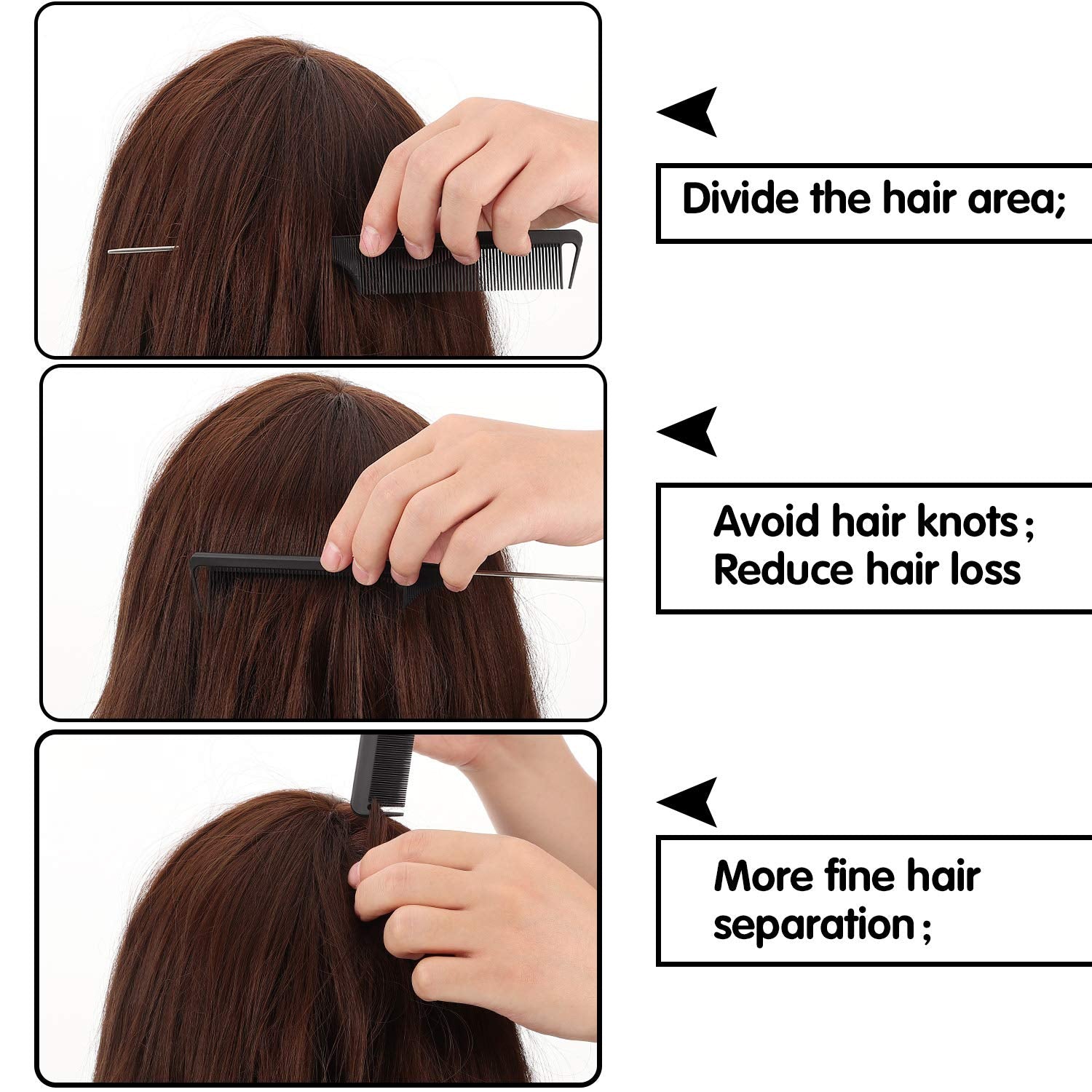 Patelai heat-resistant parting comb ready for heat styling sessions.