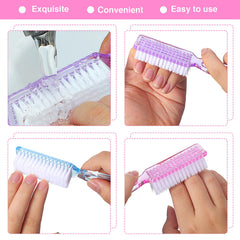 Patelai colorful nail brushes showing varied colors for different tasks