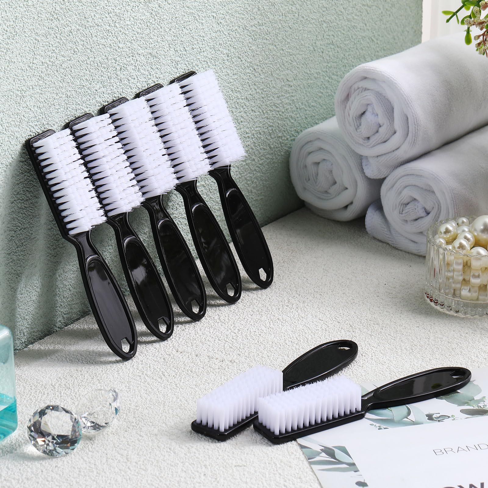 Patelai nail brush with soft bristles provides gentle cleaning around nails