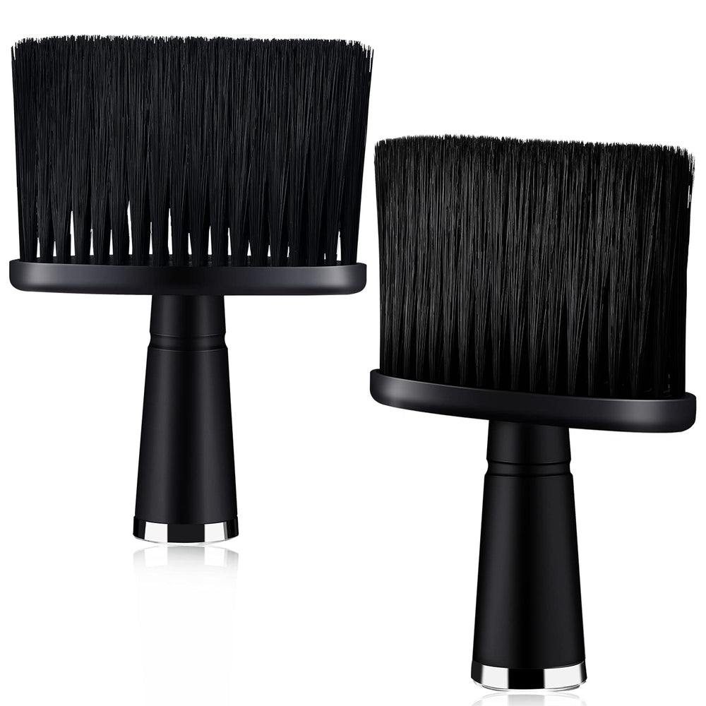 Patelai neck duster brush in black, front view for post-cut cleanup.