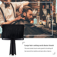 Patelai neck duster brush black, side view showing ergonomic design for comfortable use.