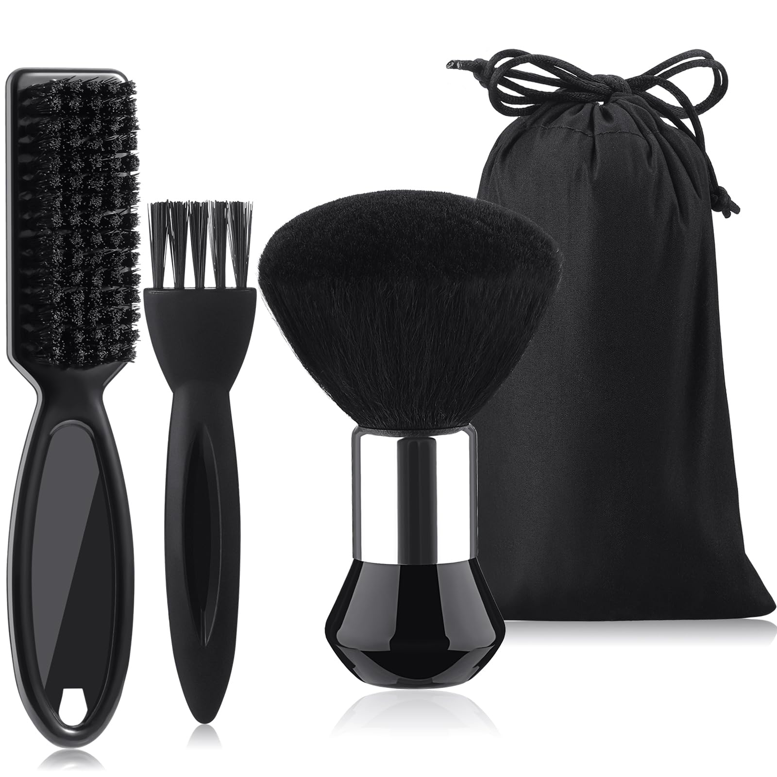 Patelai neck duster brush in black for quick clipper cleanup