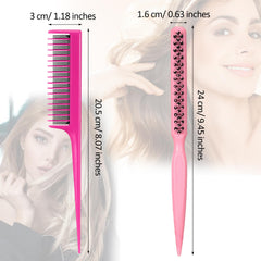 Patelai nylon triple-comb close-up shows 3-row teeth for volume and long-lasting style.
