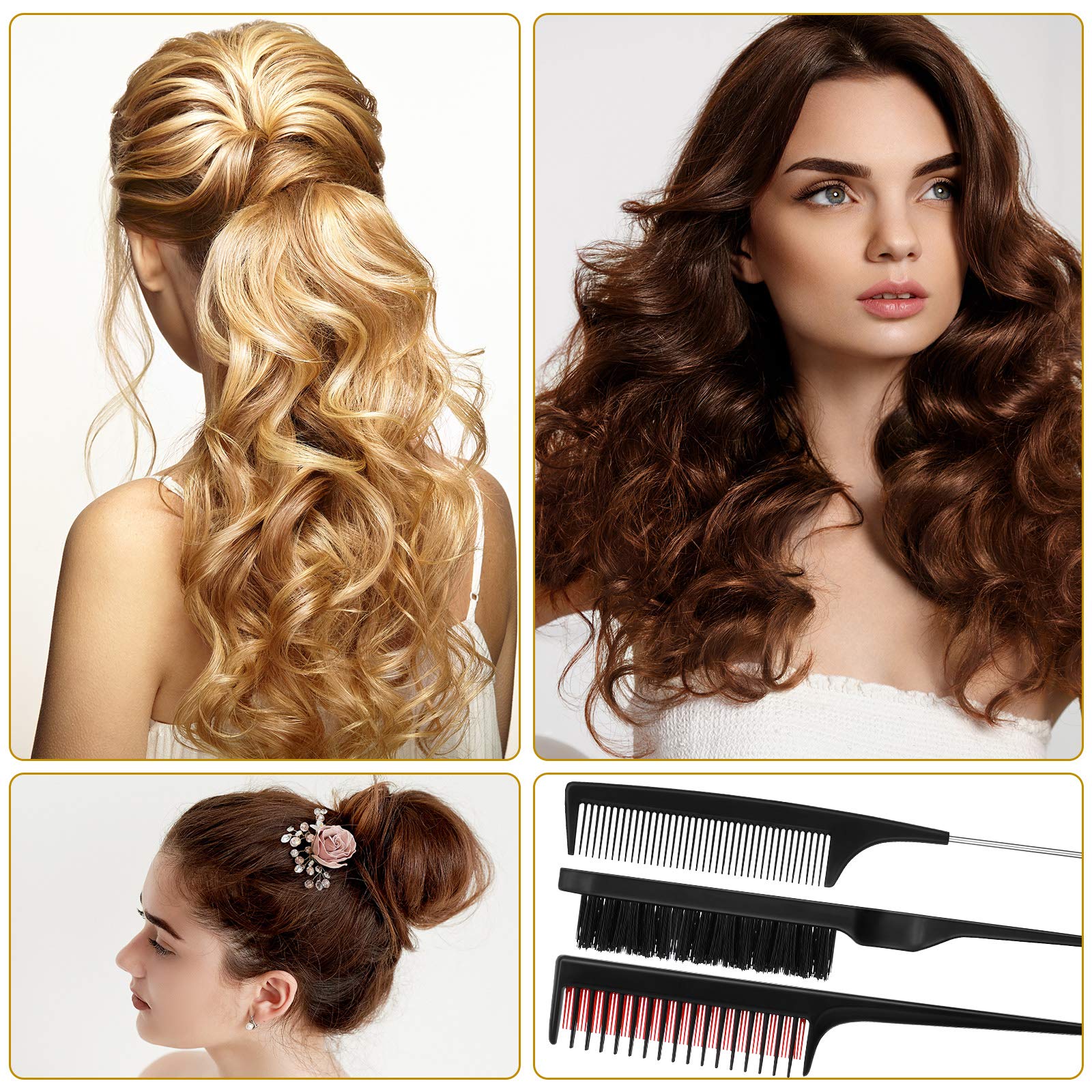 Patelai rat-tail comb in hand during styling with smooth glide