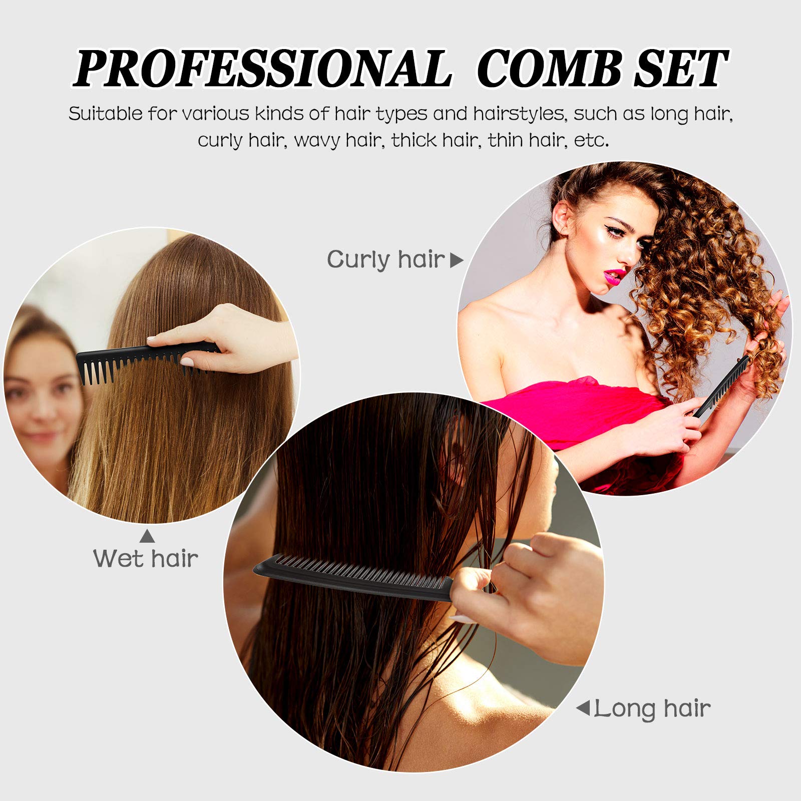 Patelai smooth-edge carbon fiber comb provides comfortable scalp massage during use