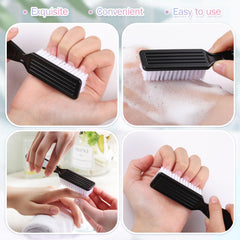 Patelai solid-black nail brushes resist staining and match bathroom decor