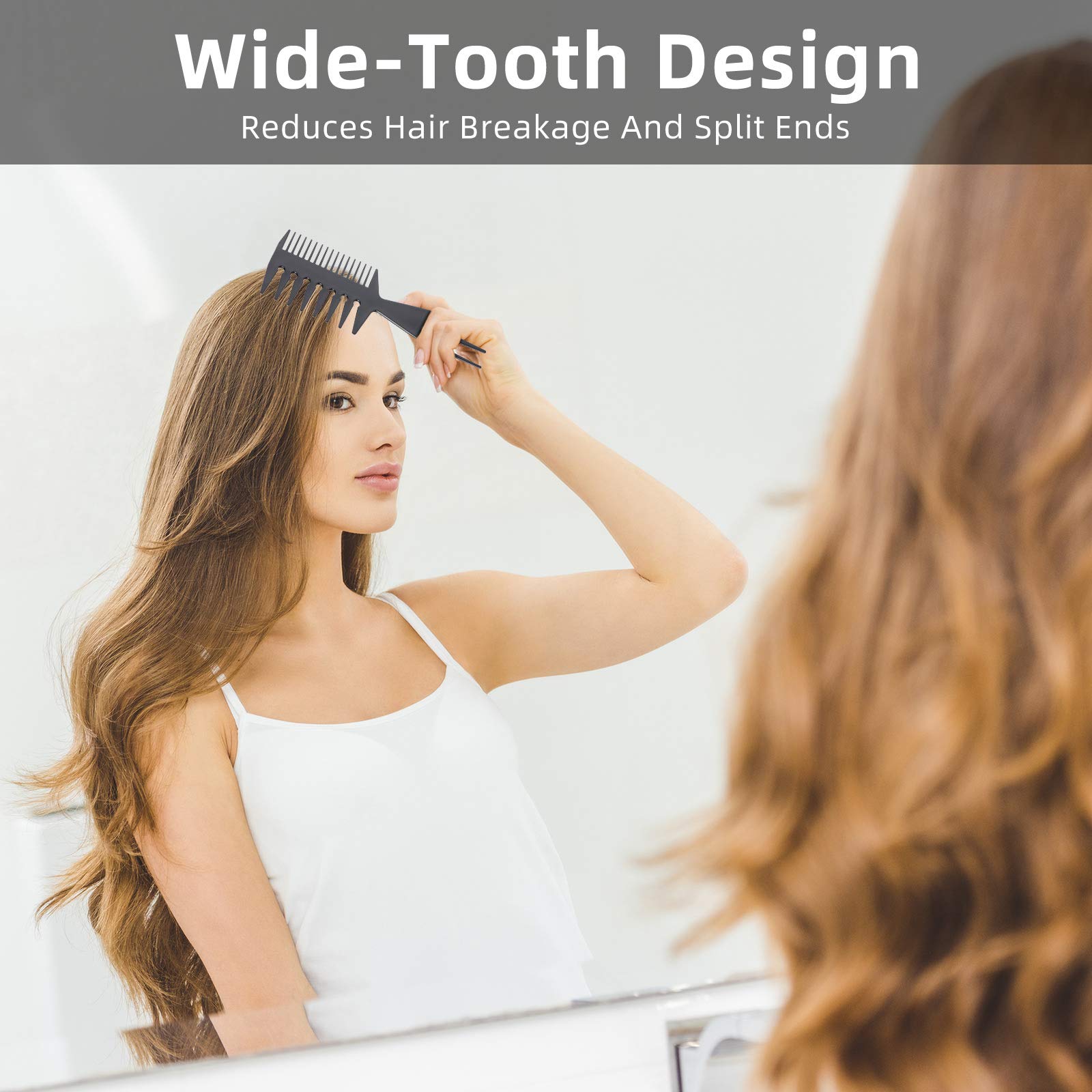 Patelai wide-tooth comb pair supports smooth long hair