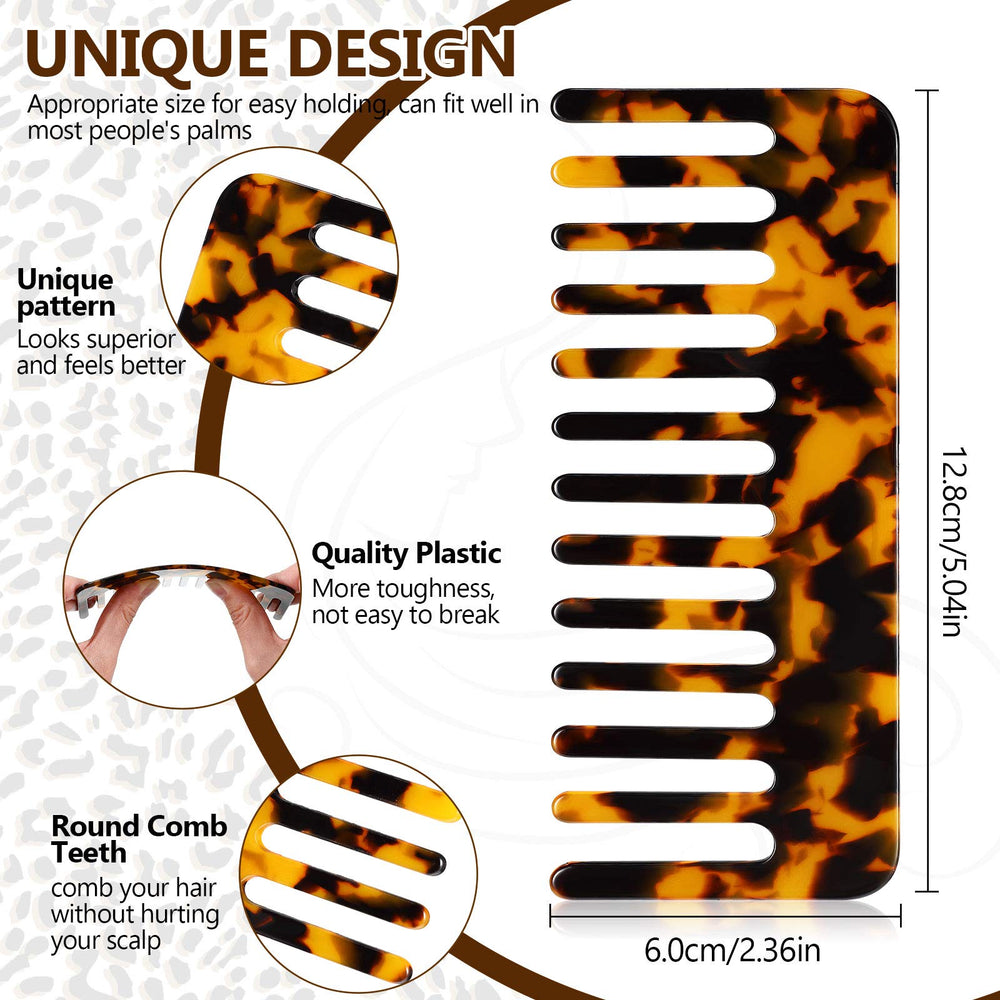 Patelai wide-tooth comb tortoiseshell held in hand for on-the-go styling
