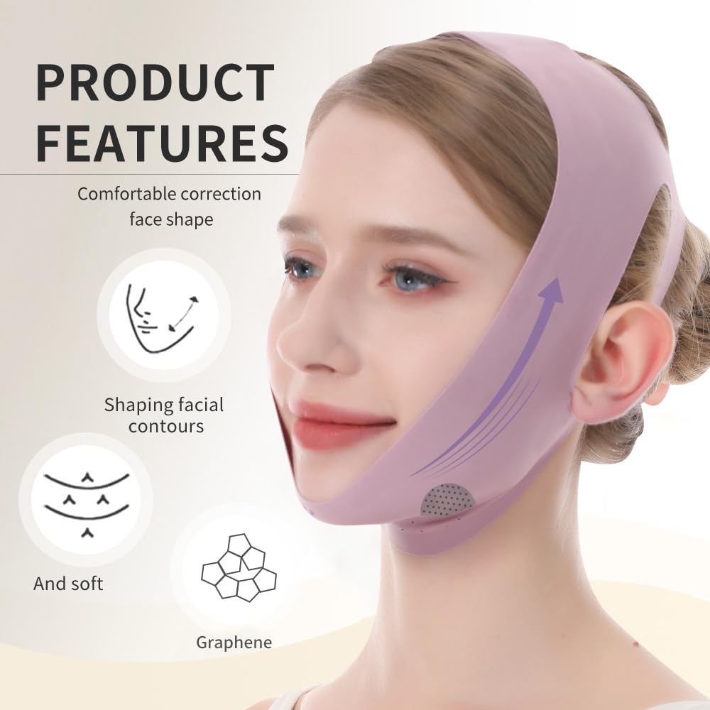 Patgogo V-Line lifting mask breathable ice silk fabric for skin comfort.