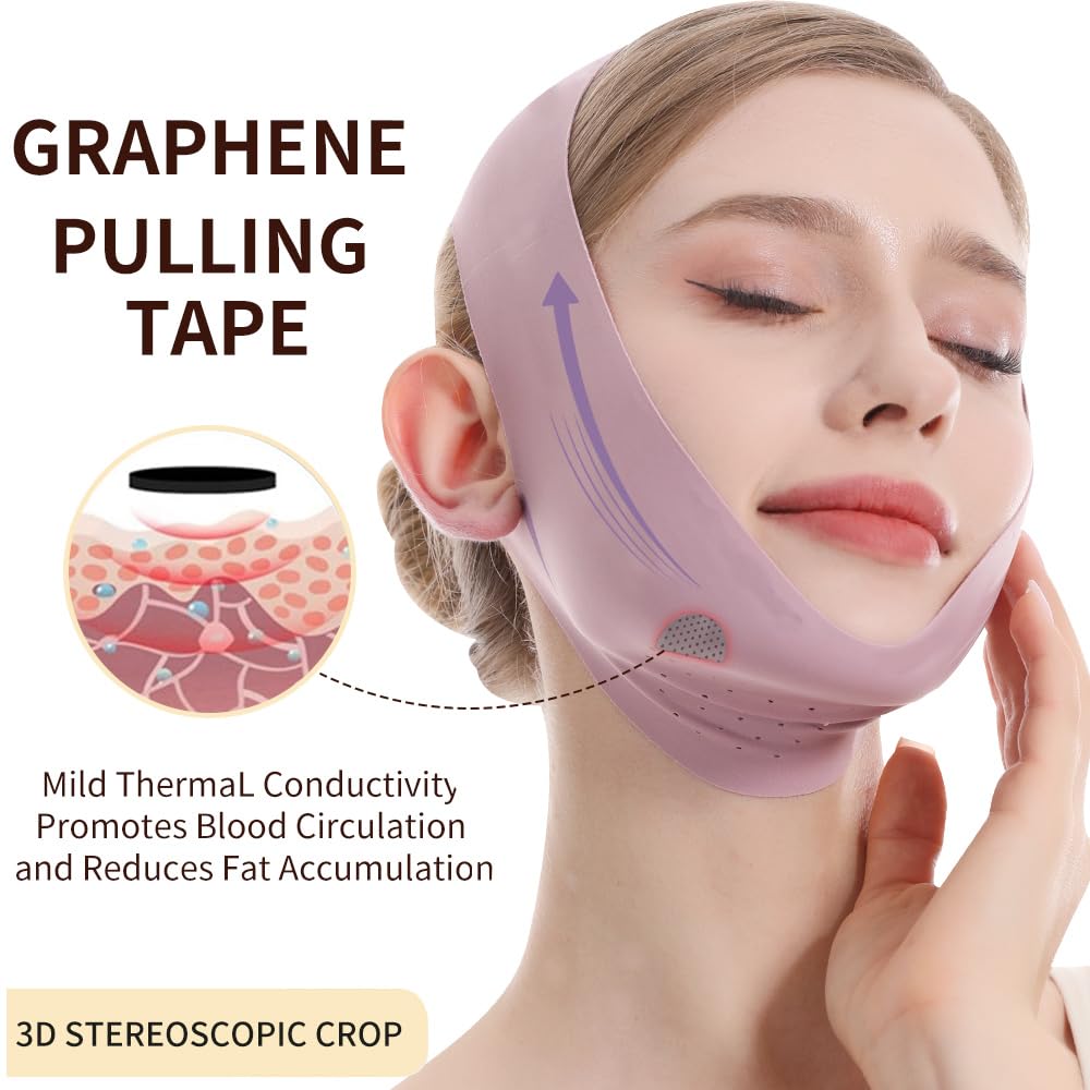 Patgogo V-Line lifting mask worn on headband demonstrates secure head support.