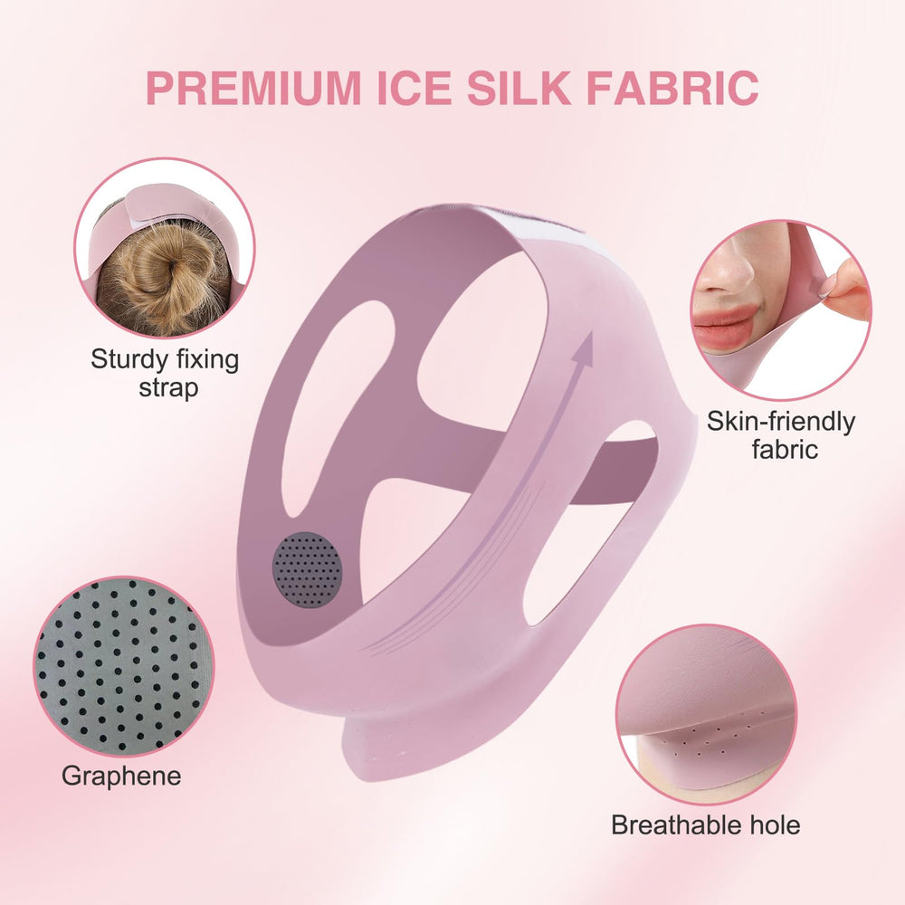 Patobes V-Line mask with adjustable straps for a personalized tightness.