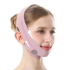 Patobes V-Line mask worn during sleep to refine facial contour subtly.