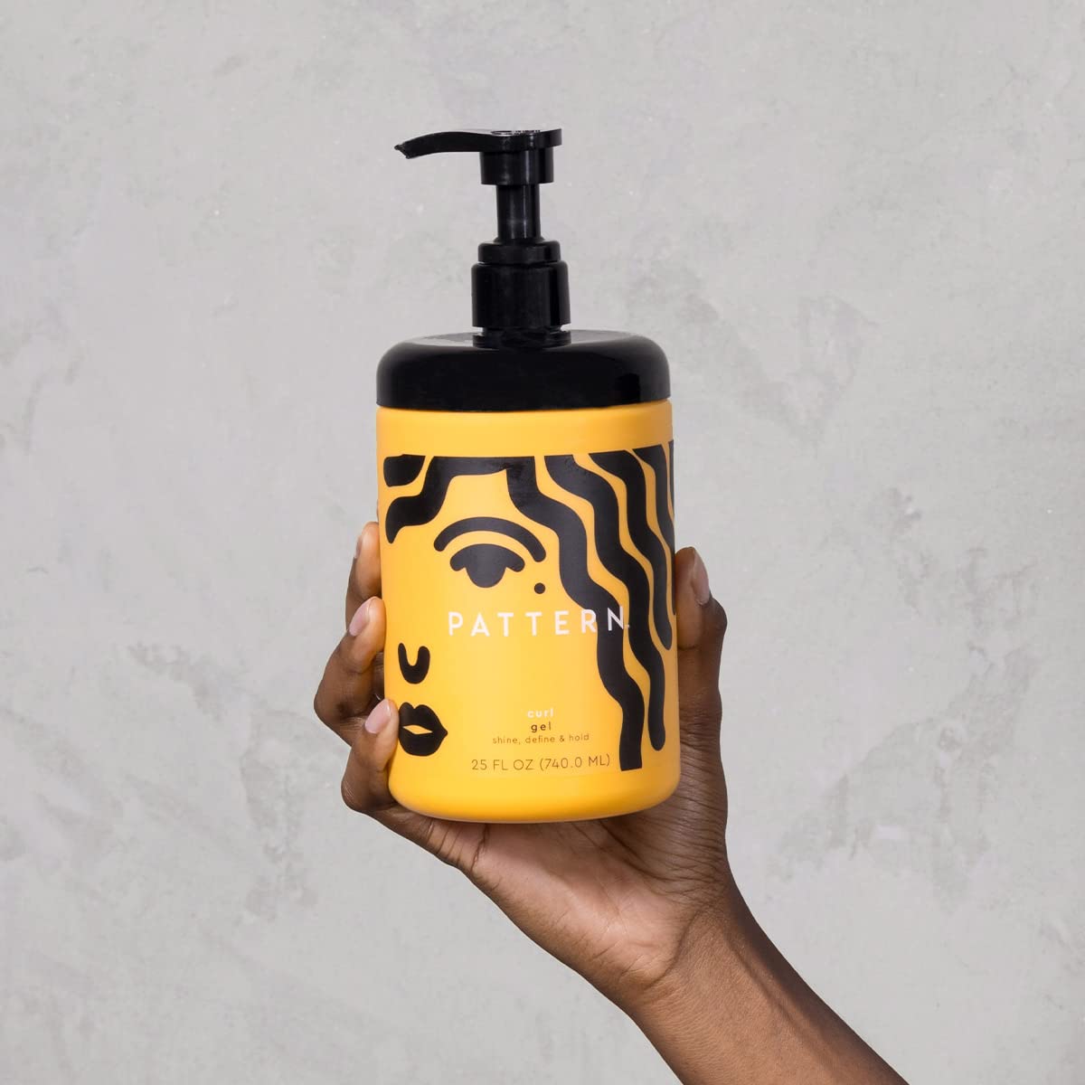 PATTERN Curl Gel on curls delivering defined, soft-hold texture.