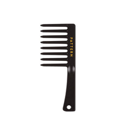 PATTERN Beauty mini wide-tooth comb with closed ergonomic handle, ideal for detangling curls